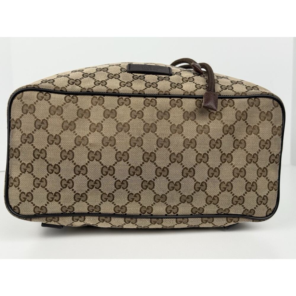 Gucci GG Brown Canvas Bucket Backpack - Picture 3 of 15